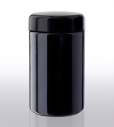 Zeige Details für Miron Weithalsdose 200 ml Breit mit Deckel schwarz Bild von Miron Weithalsdose 200 ml Breit mit Deckel schwarz