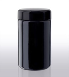Zeige Details für Miron Weithalsdose 150 ml Breit mit Deckel schwarz Bild von Miron Weithalsdose 150 ml Breit mit Deckel schwarz