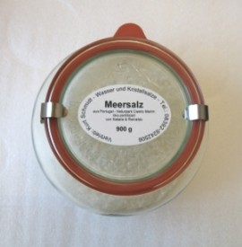 Bild von Meersalz von der Algarve 900 g im Glas