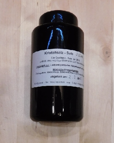 Bild von Himalaya-Kristallsalz - Sole - 300 ml  im Mironglas